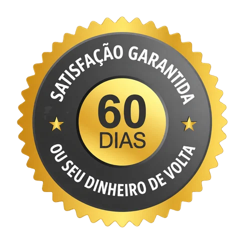 Selo de garantia de 60 dias ou seu dinheiro de volta